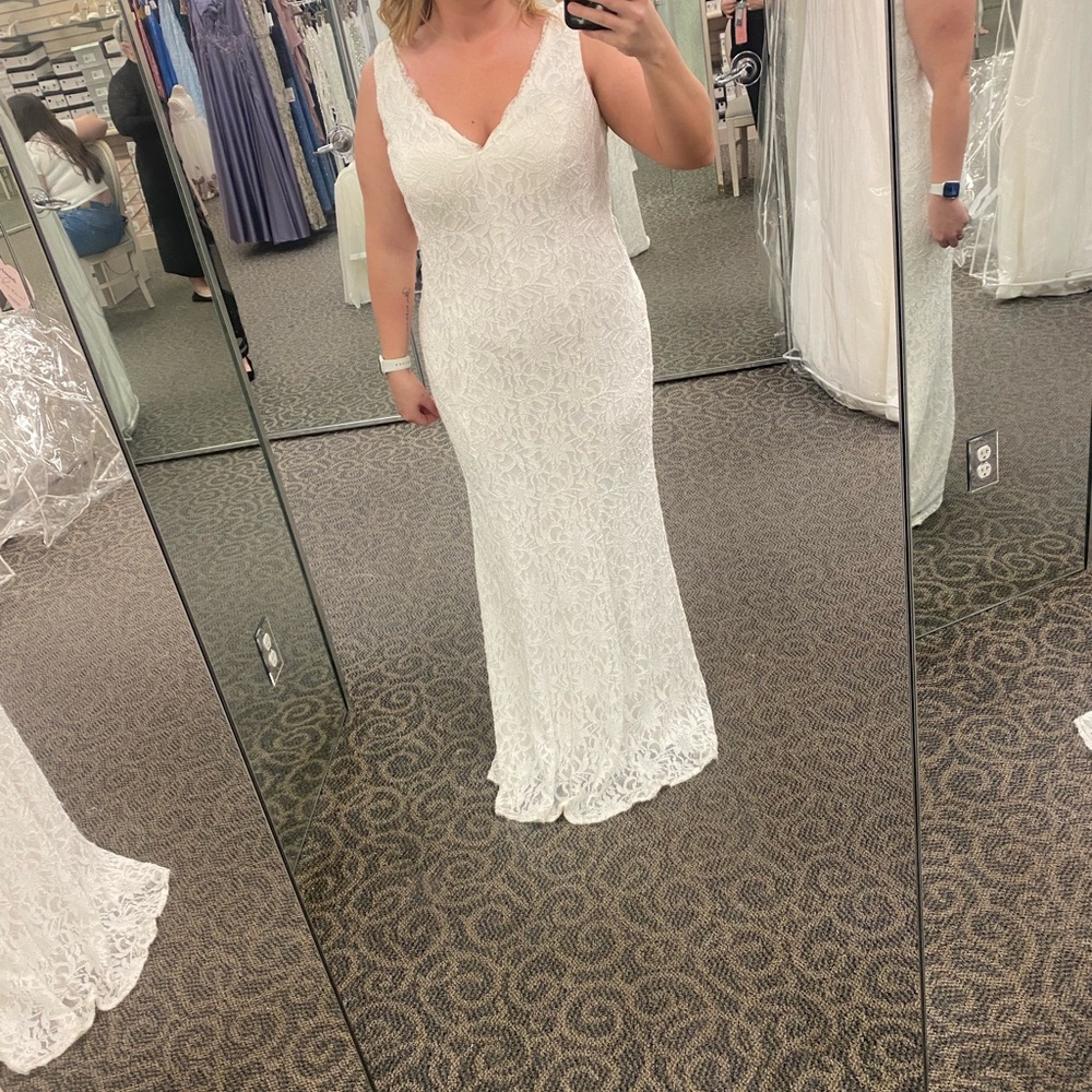 Elegant White Lace Gown